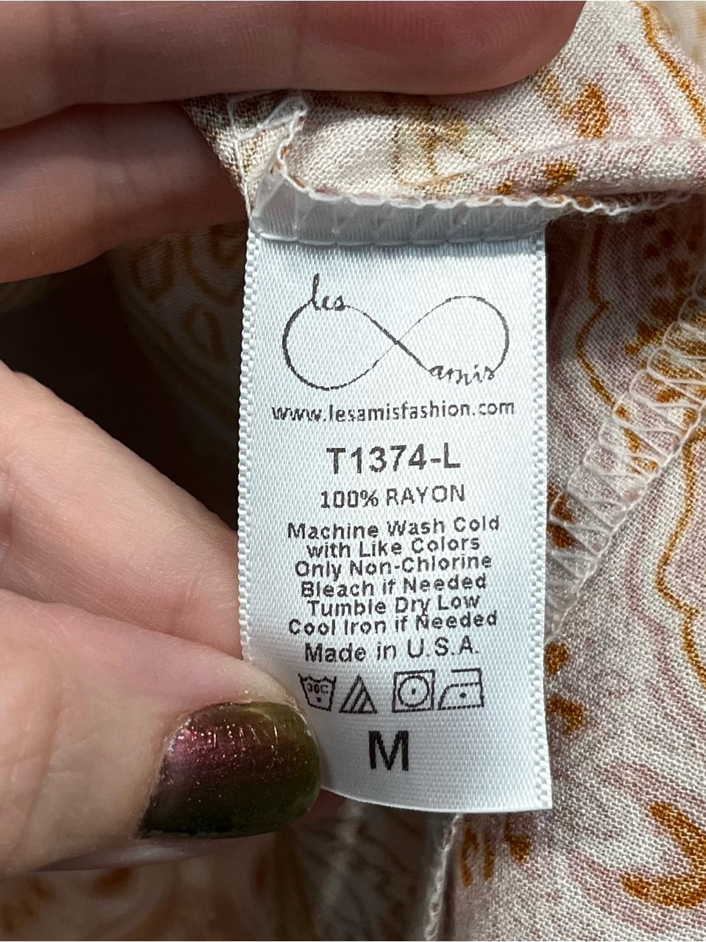 Les Amis boho blouse size medium - Picture 4 of 9